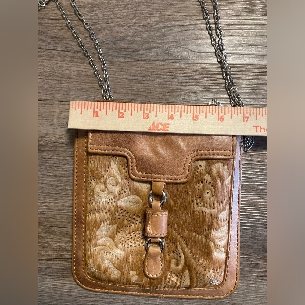 Vintage Barneys New York Purse Faux Fur Leather Chain Strap - Picture 3 of 11